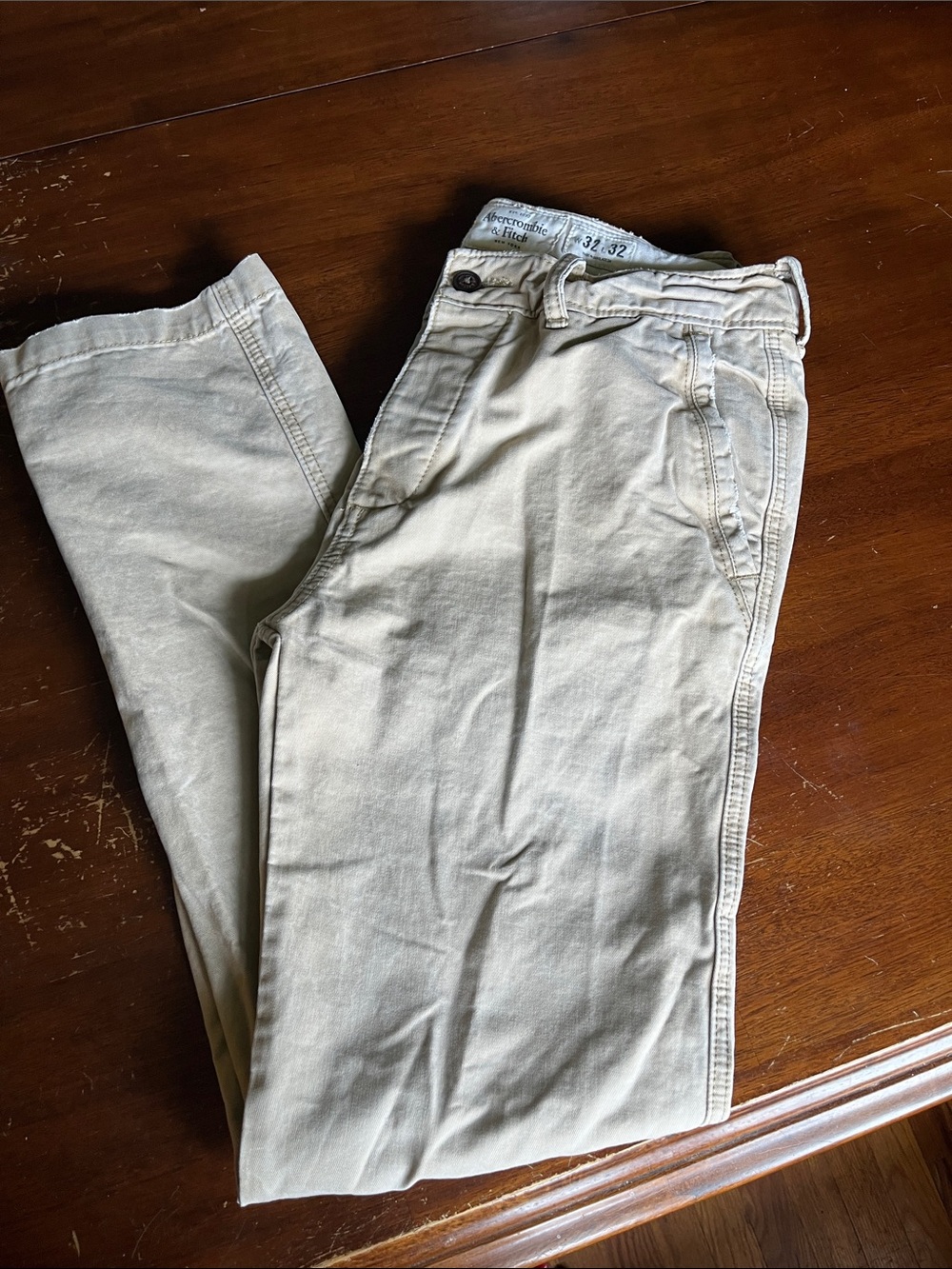 Abercrombie & Fitch Tan Cotton Chino Pants